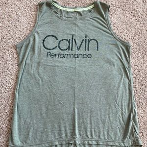 Calvin Klein women’s medium sleeveless green athletic tank top